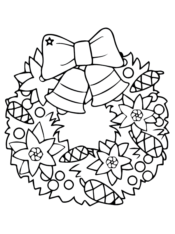 Marvelous Easter Wreath Coloring Page - Free Printable Coloring Pages