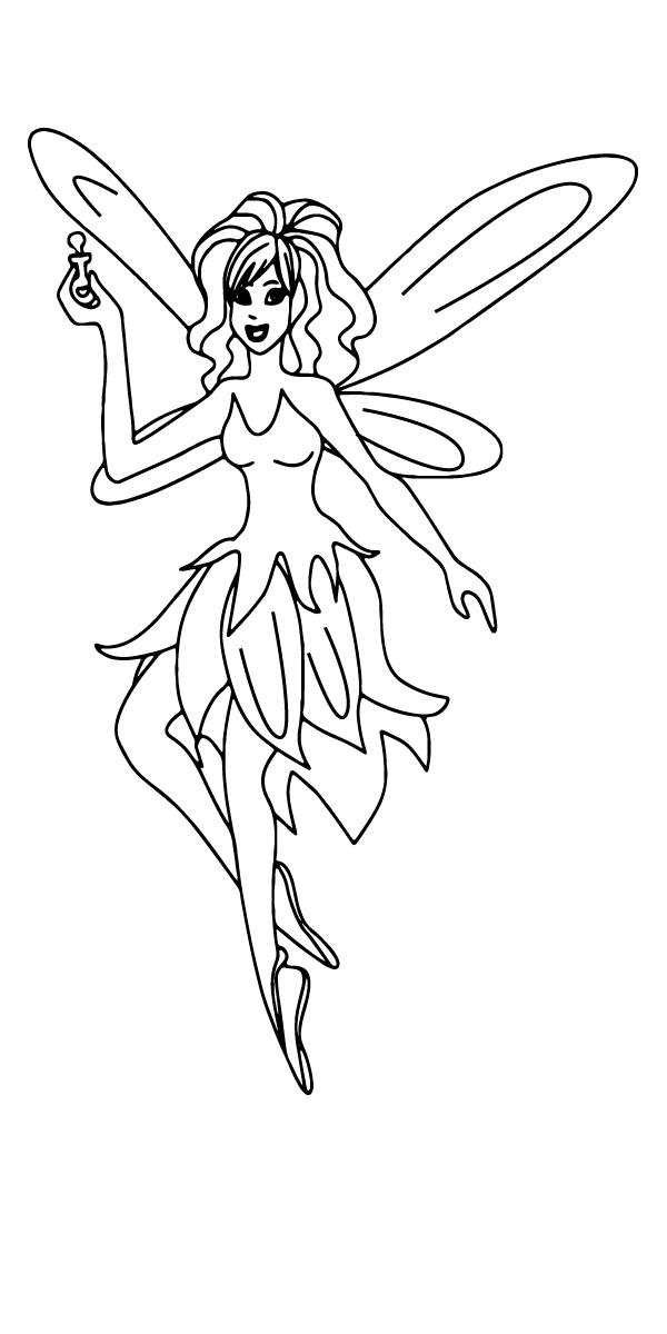 elevated Fairy Princess coloring page Coloring Page - Free Printable Coloring  Pages for Kids