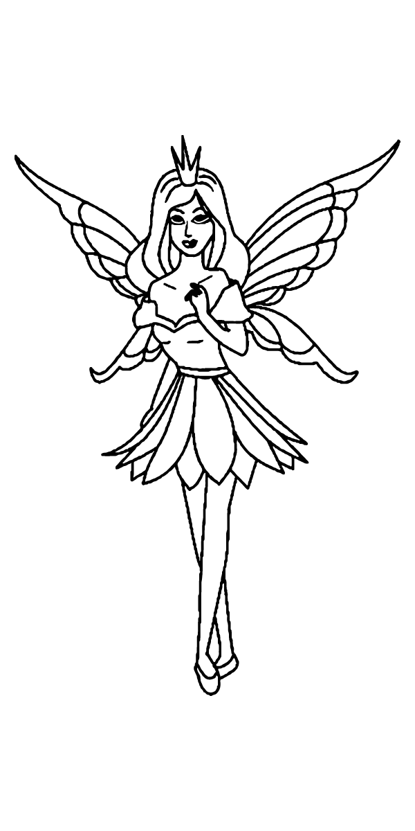 kindly Fairy Princess coloring page Coloring Page - Free Printable Coloring  Pages for Kids