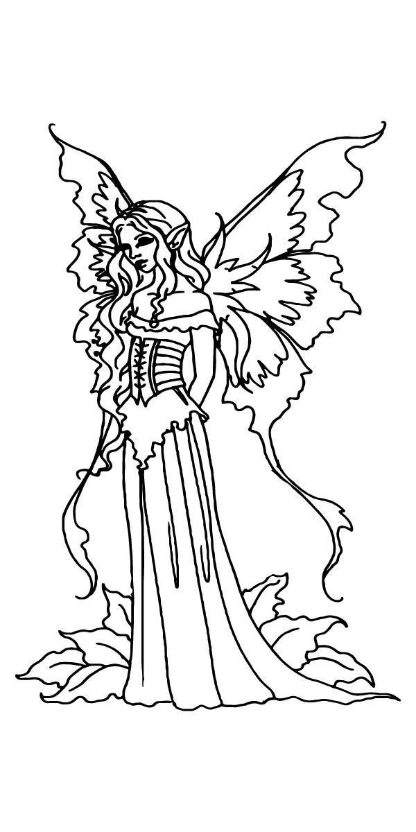 polished Fairy Princess coloring page
