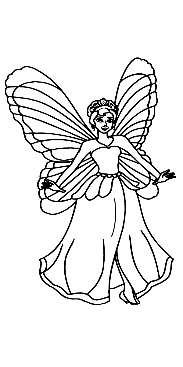 Charming Fairy Princess coloring page Coloring Page - Free Printable ...
