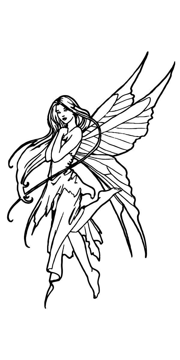 delightful Fairy Princess coloring page