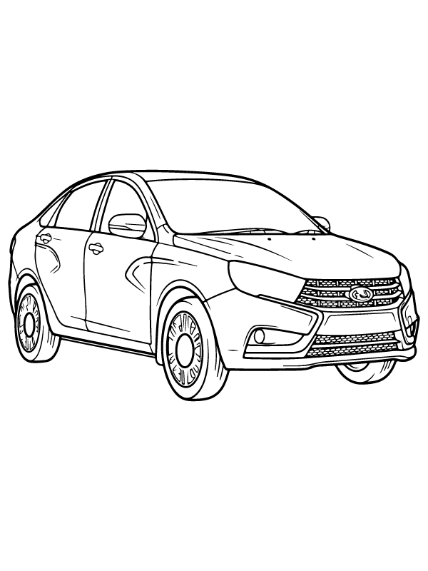 Simple Car Designs Coloring Page