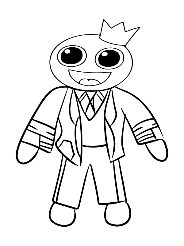Green Rainbow Friends Roblox Coloring Pages for Kids - Download Green Rainbow  Friends Roblox printable coloring pages 
