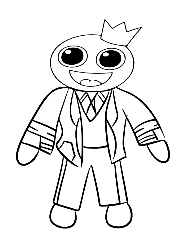 Formal Rainbow Friends Roblox Coloring Page - Free Printable Coloring