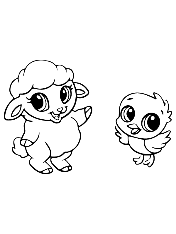 Free Baby Animals for kids Coloring Page - Free Printable Coloring ...