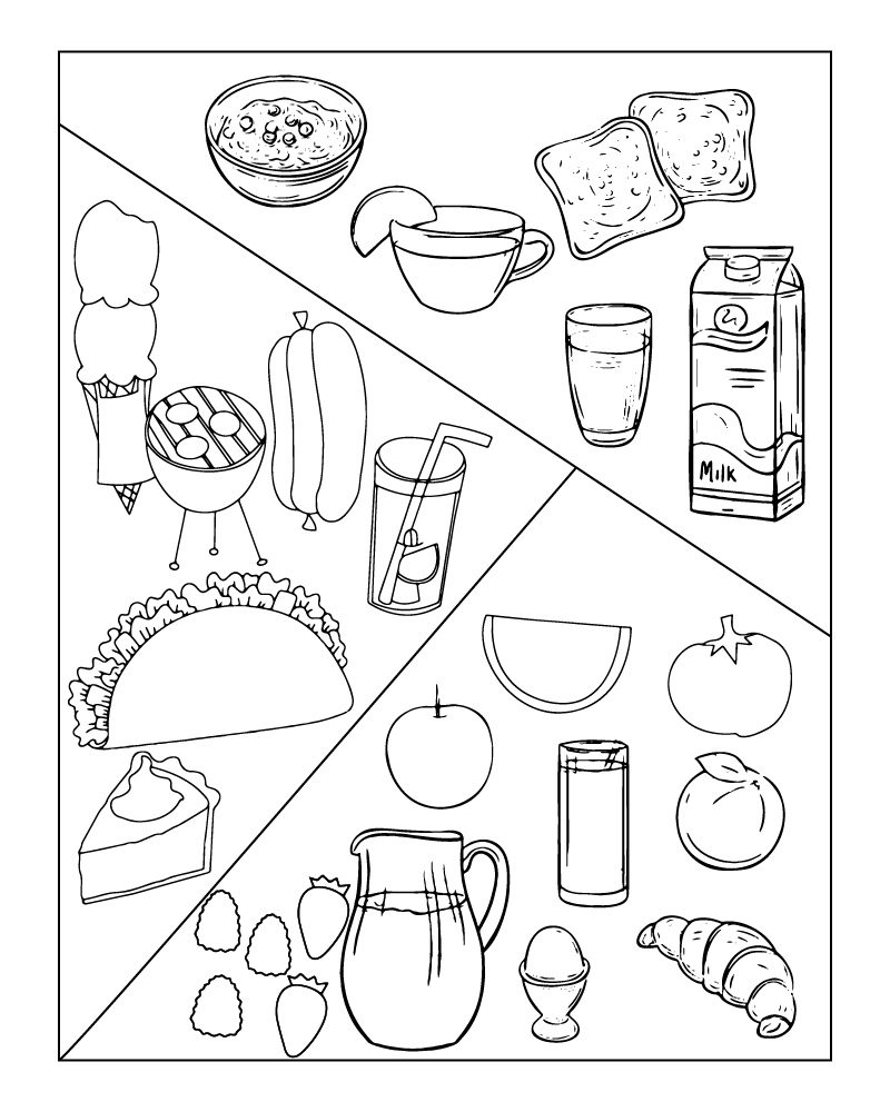 Food Group Coloring Pages