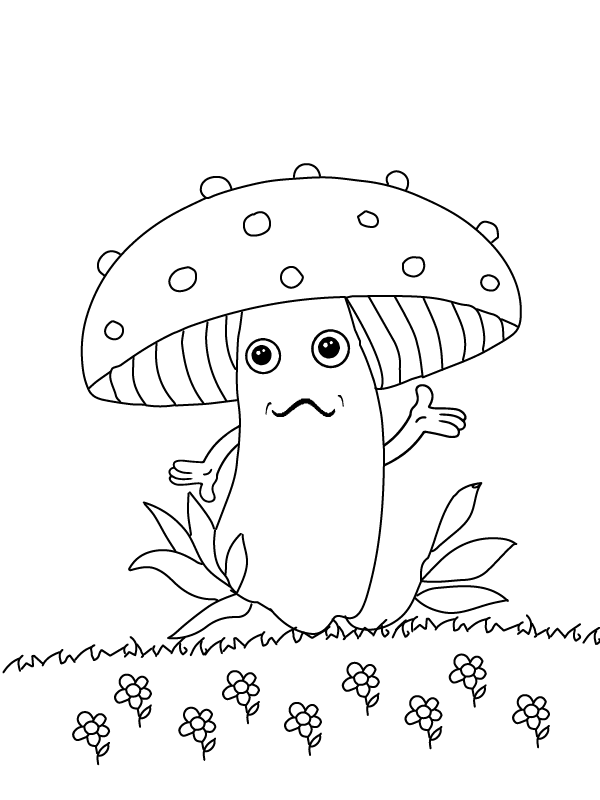 Free Cute Mushroom Printables for Artistic Coloring Free Cute Mushroom Printables for Artistic Coloring