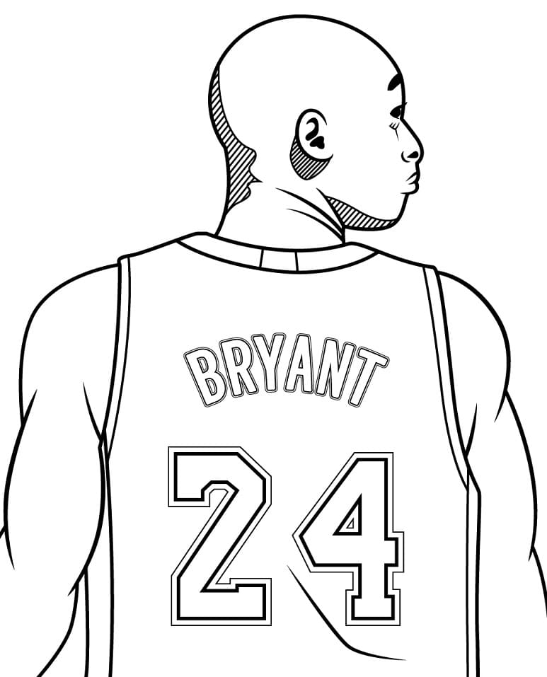 Kobe Bryant Free Printable Coloring Page - Free Printable Coloring ...