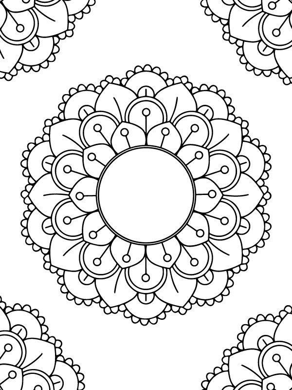  Foto zu Mandala For Kids Coloring Page 