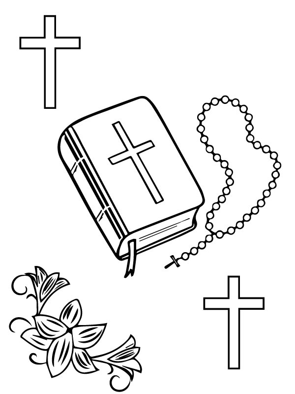 Cross Coloring Page
