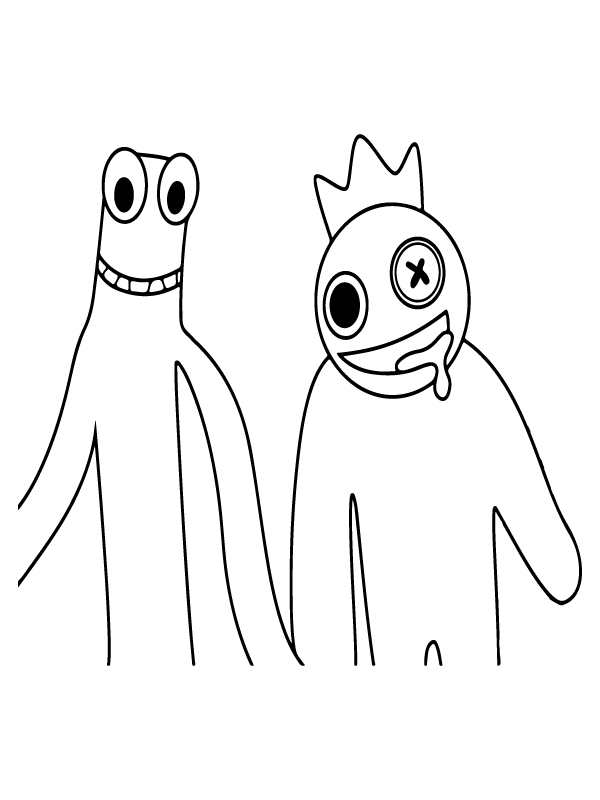 Friendly Rainbow Friends Roblox Coloring Page - Free Printable Coloring