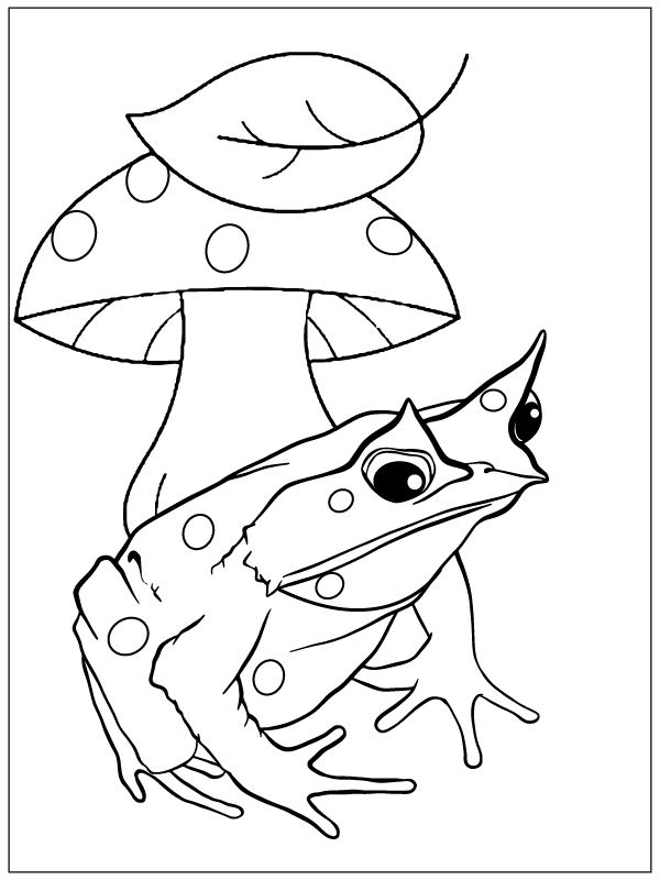 Frog In Witch Hat Coloring Page - Free Printable Coloring Pages for Kids