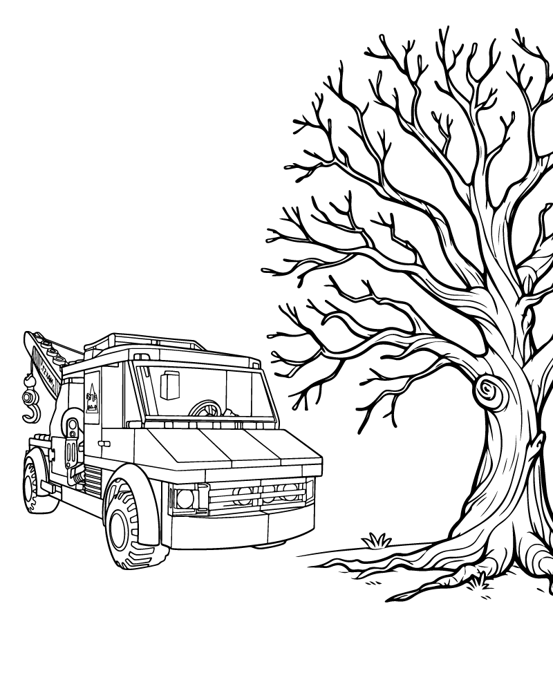 Caminhão de reboque futurista