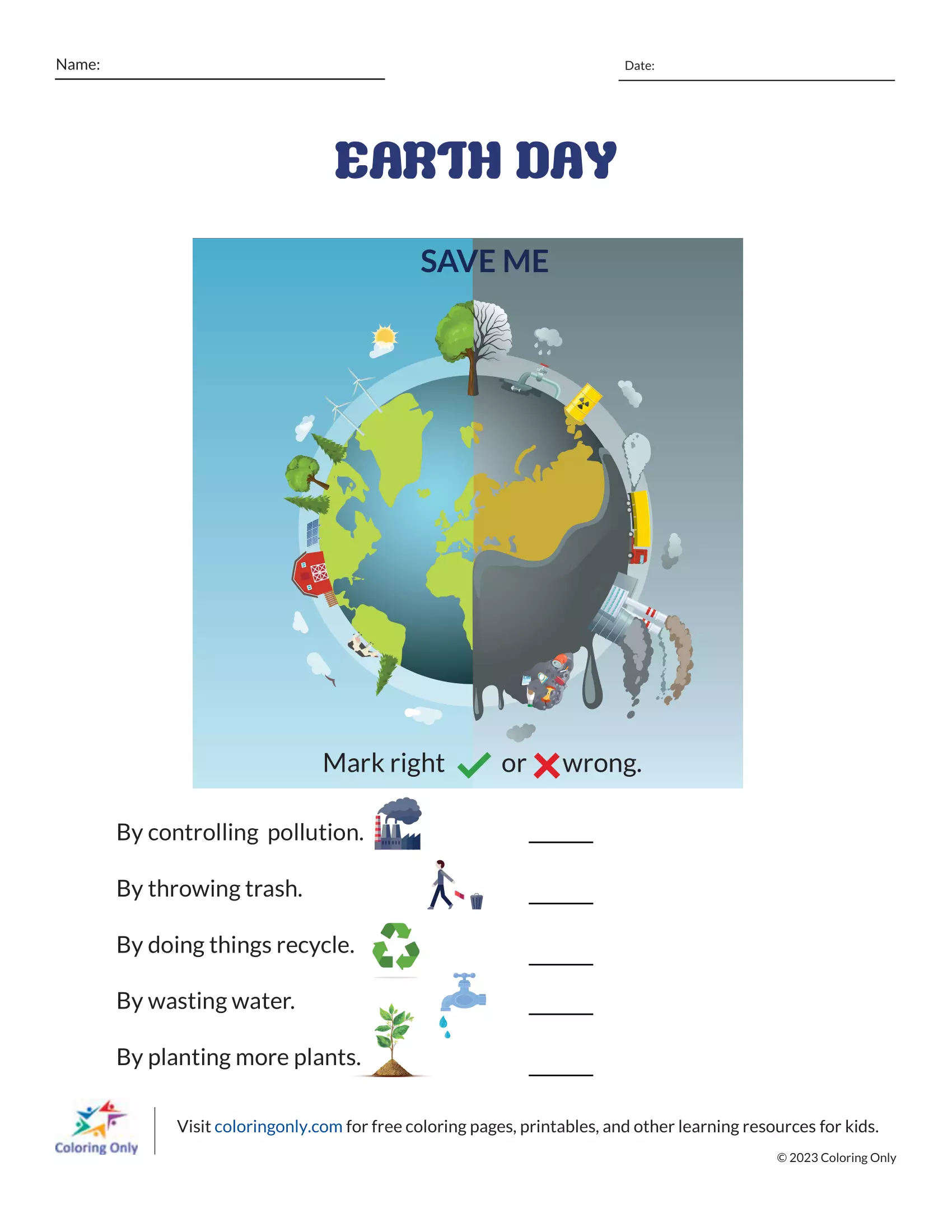 Earth Day - Coloring Pages