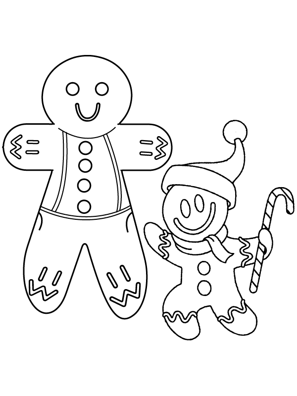 Gingerbread Man Coloring Pages - Free Printable Coloring Pages for Kids