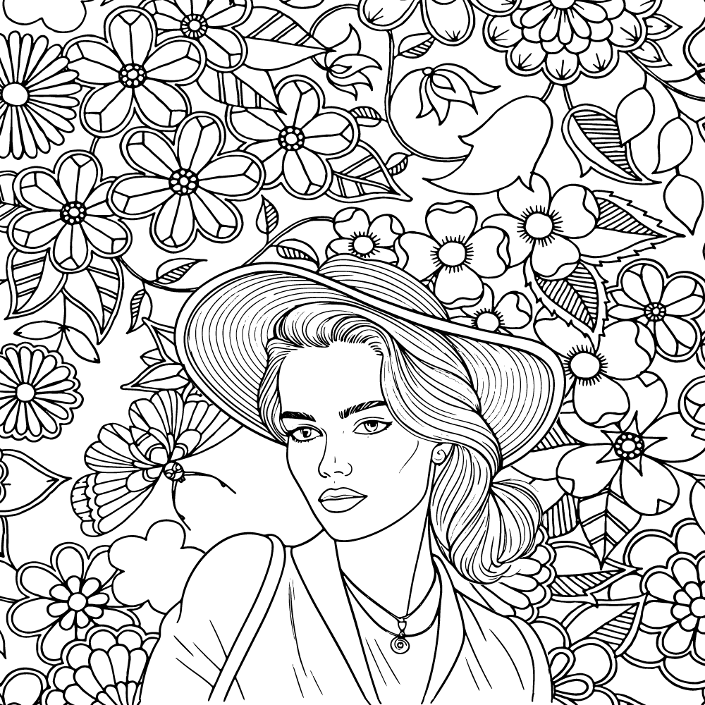 Girl with aesthetic design