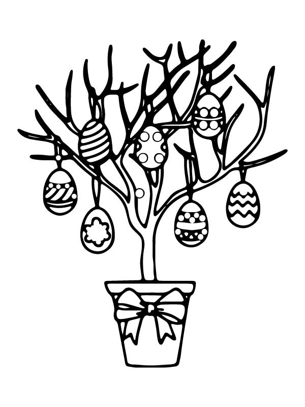 Two Easter Bunnies and Egg Coloring Page - Free Printable Coloring