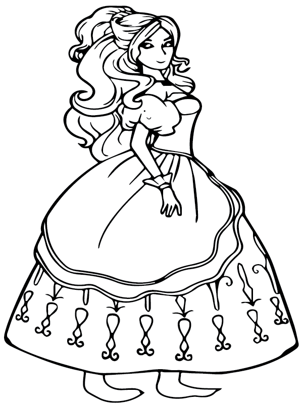Resting Princess And The Pea Coloring Page - Free Printable Coloring ...