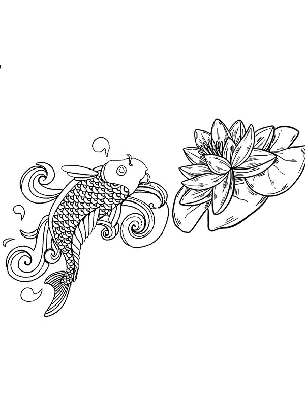 Koi Fish Coloring Pages Free Printable Coloring Pages for Kids