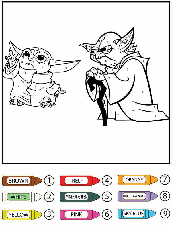 Star Wars Color by Number Coloring Pages - Free Printable Coloring