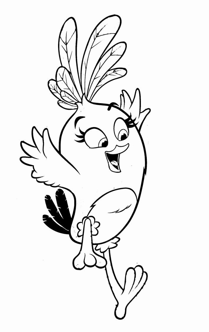 happy angry birds stella coloring page free printable coloring pages for kids