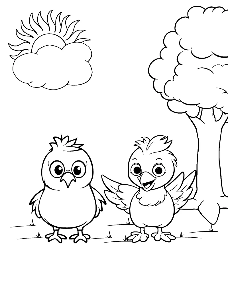 Baby Chick Coloring Page