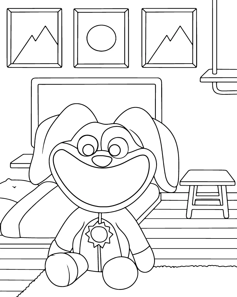 Smiling Critters Coloring Page