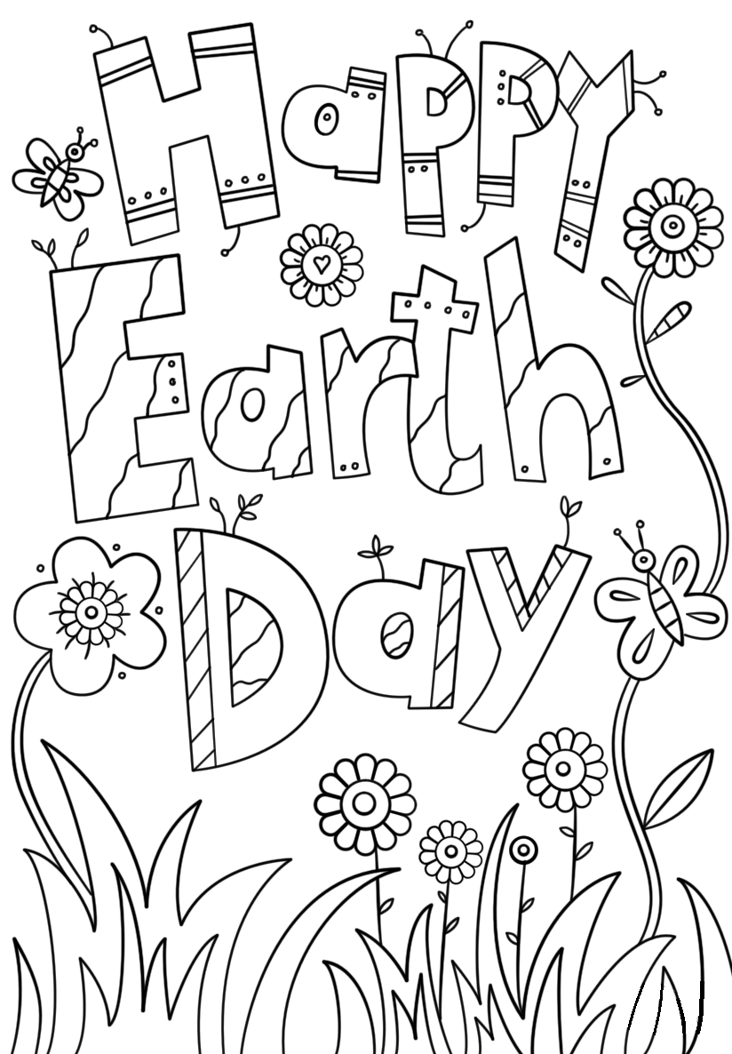 Happy Earth Day Coloring Page Free Printable Coloring Pages For Kids