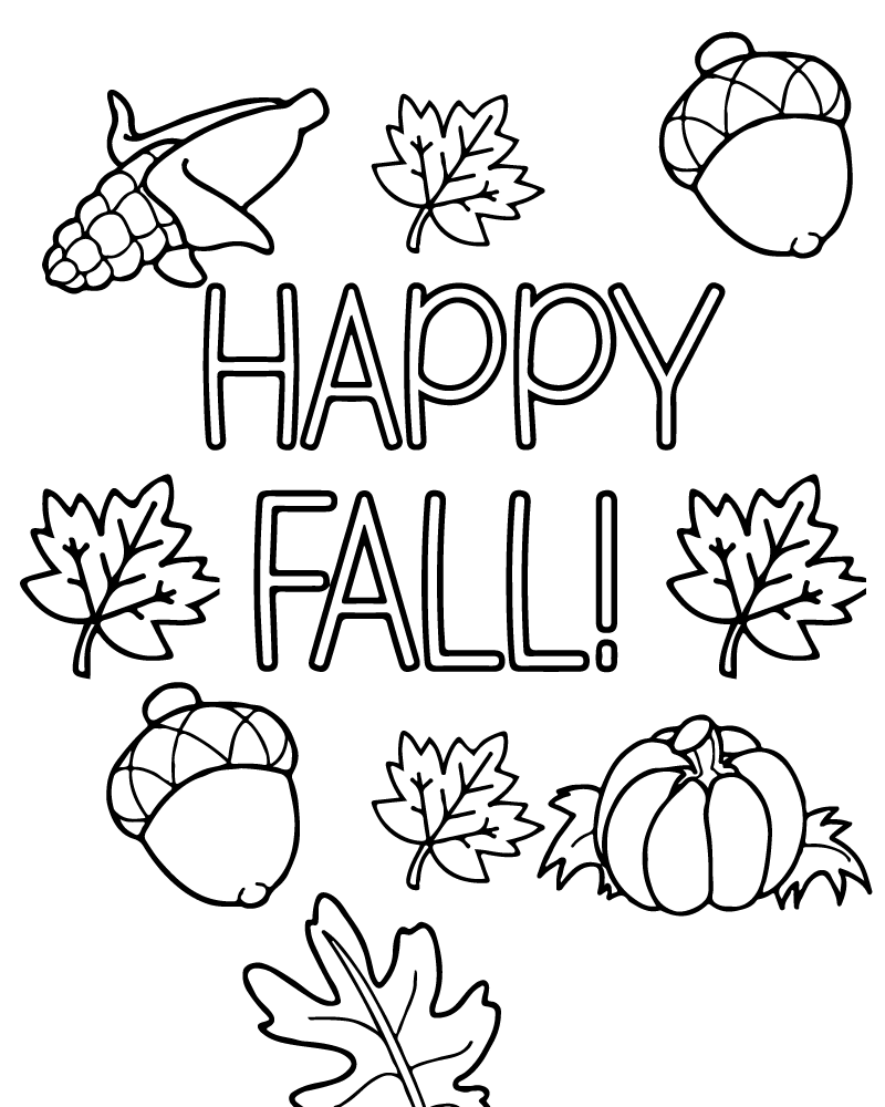 FALL COLORING PAGES Picstank