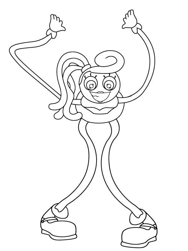 Free Printable Mommy Long Legs Toy Coloring Page for Adults and
