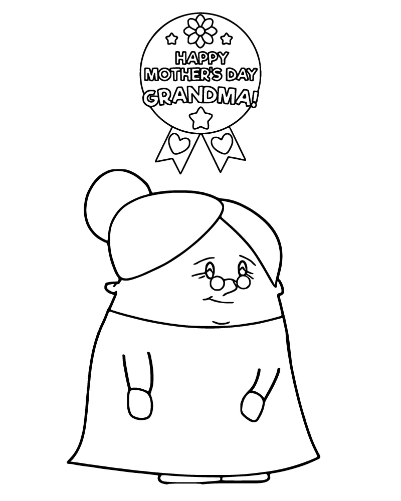 Grandma Coloring Page