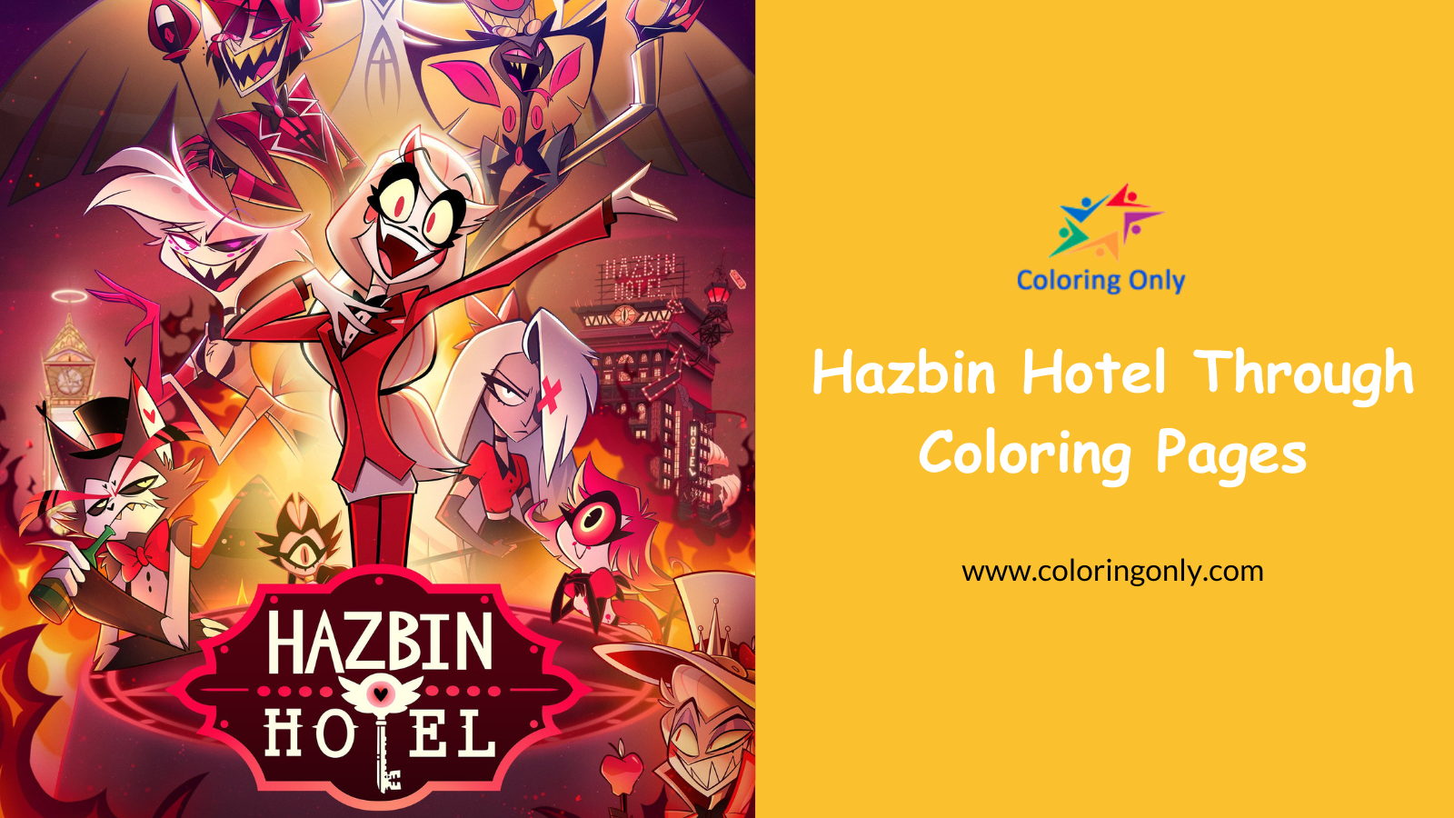 Hazbin Hotel Through Coloring Pages Coloring Page - Free Printable