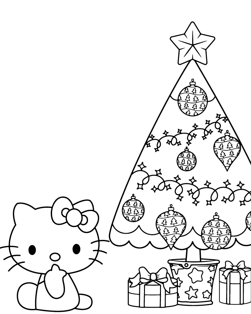 Hello Kitty Weihnachts Malvorlagen Zum Ausdrucken