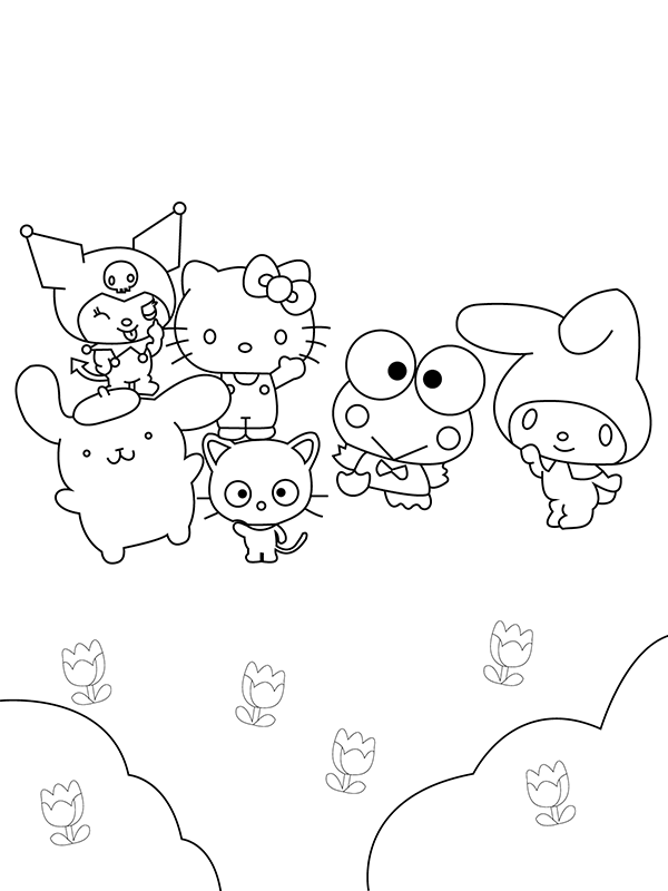  Hello Kitty And Friends Coloring Pages Free Printable Coloring Pages 