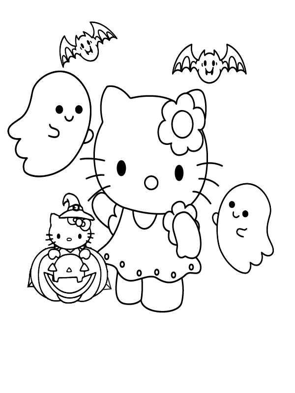 Hello Kitty Halloween Coloring Pages - Free Printable Coloring Pages ...