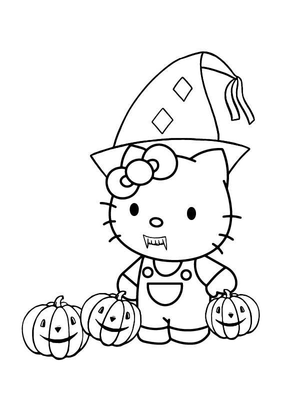 Hello Kitty Halloween Coloring Pages - Free Printable Coloring Pages ...