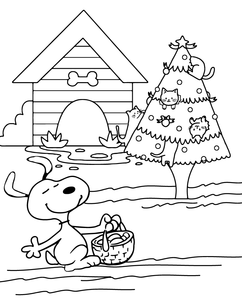 Holiday Snoopy Printable