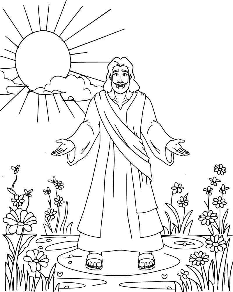 Holy Week for Kids Coloring Page