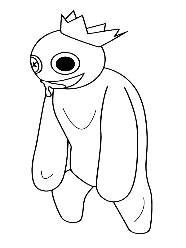 Orange Rainbow Friends Coloring Pages