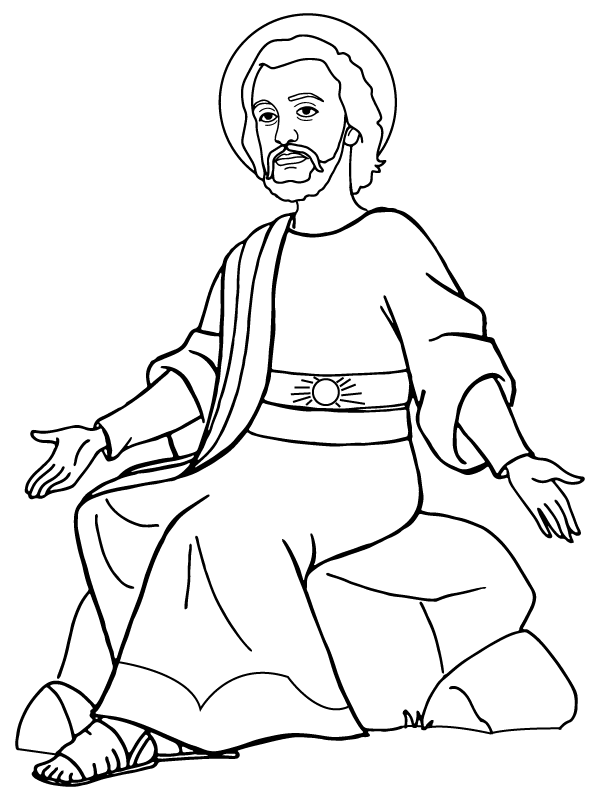 Jesus Christ Coloring Page - Free Printable Coloring Pages for Kids