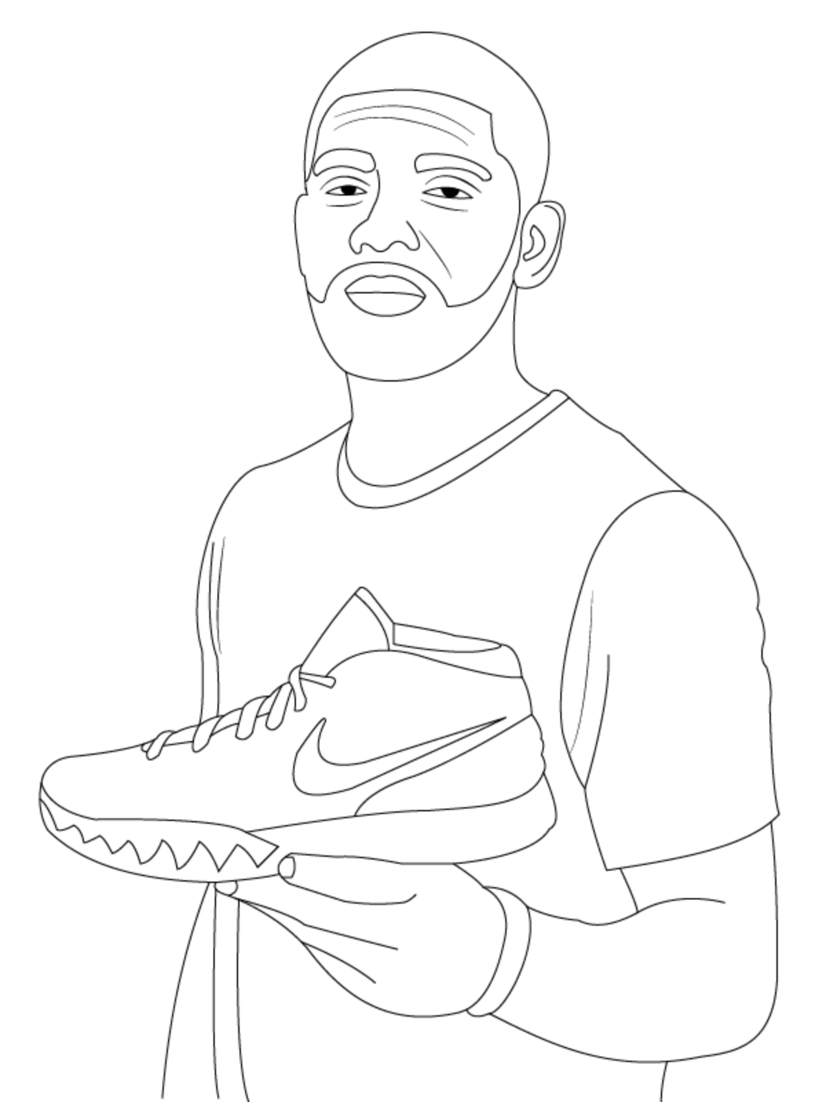 kyrie irving shoes drawing