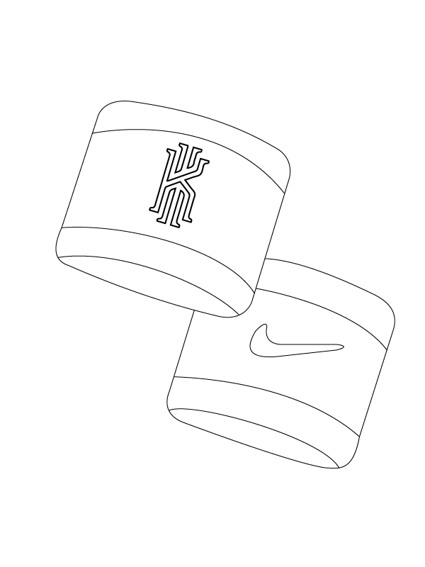 Kyrie Irving Wristbands Coloring Page - Free Printable Coloring