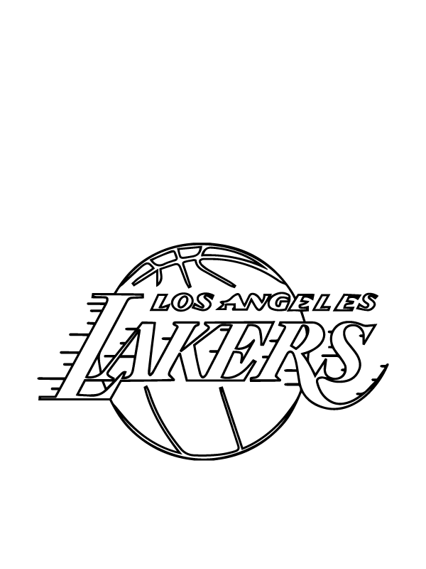 Los Angeles Lakers Logo Coloring Page - Free Printable Coloring Pages ...