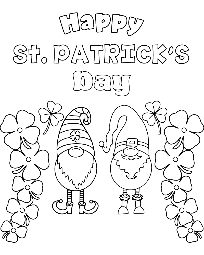 Leprechaun Friends Coloring Page - Free Printable Coloring Pages for Kids