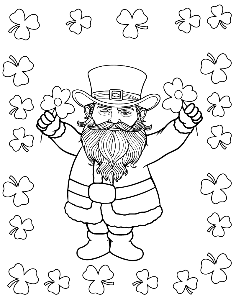 Leprechauns on Saint Patrick's Day Coloring Page - Free Printable ...