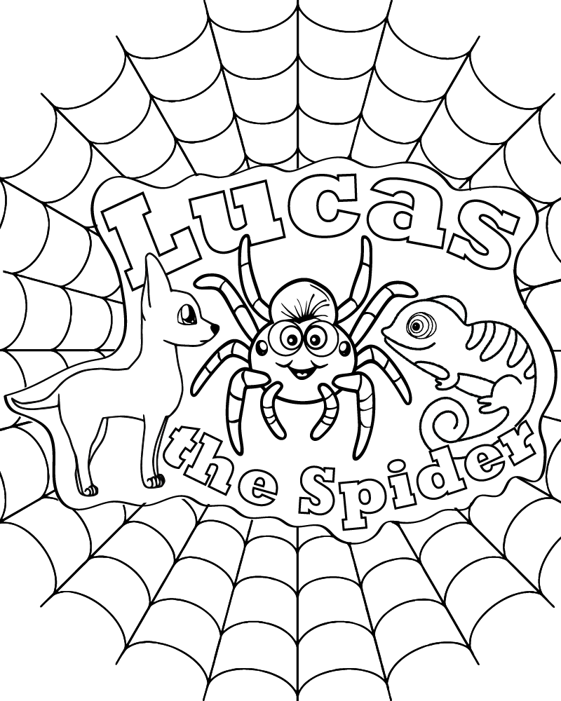 Lucas the Spider and Friends Free Printable Coloring Page