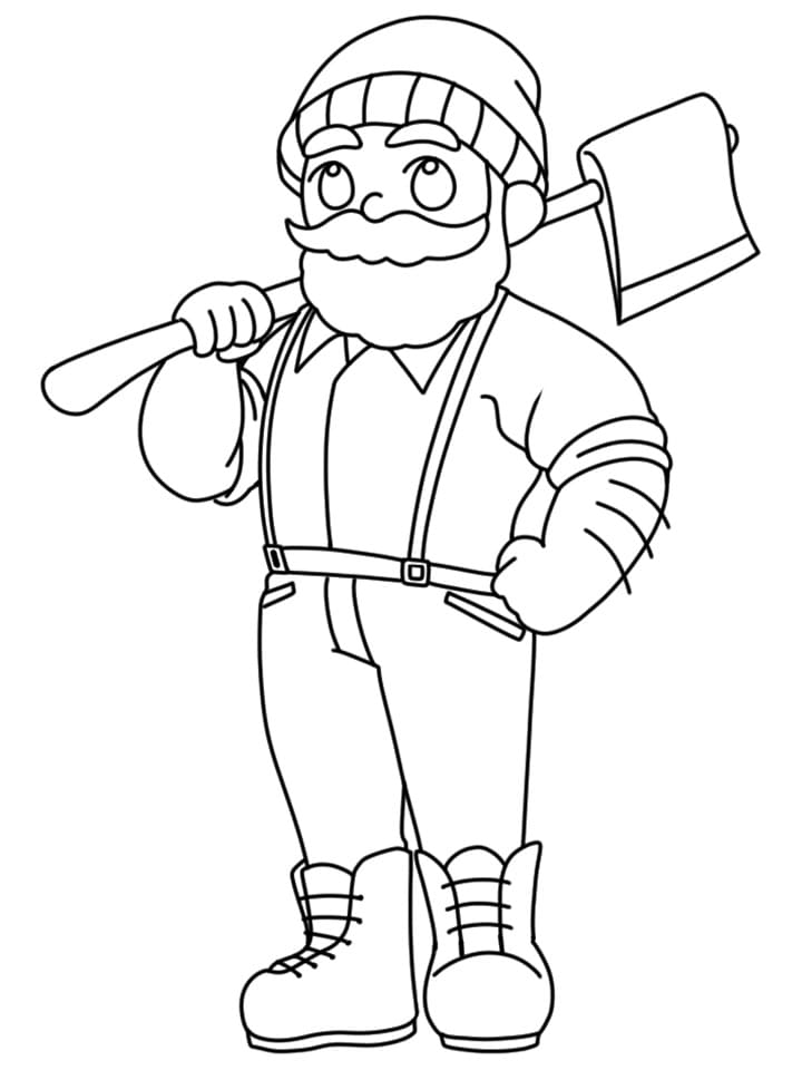 paul bunyan coloring page