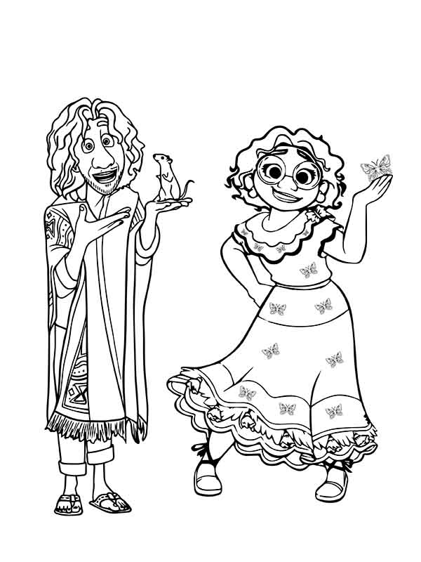 Madrigal Sibling from Encanto Coloring Page - Free Printable Coloring ...