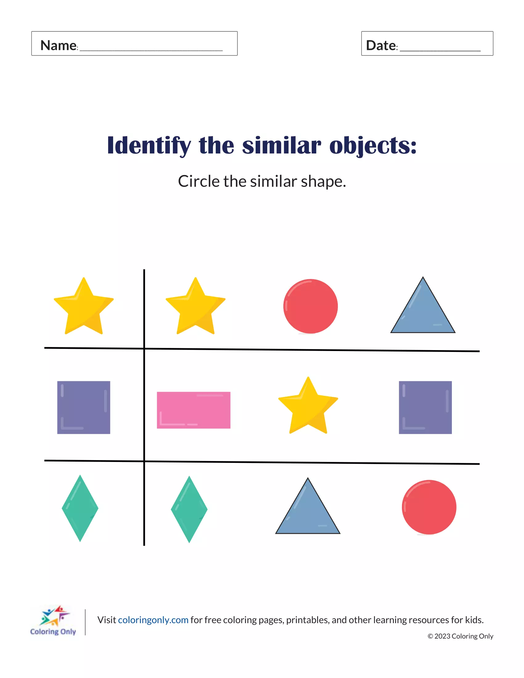 Identify the Similar Objects